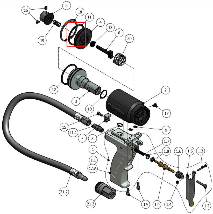 novag air cylinder and grip 11