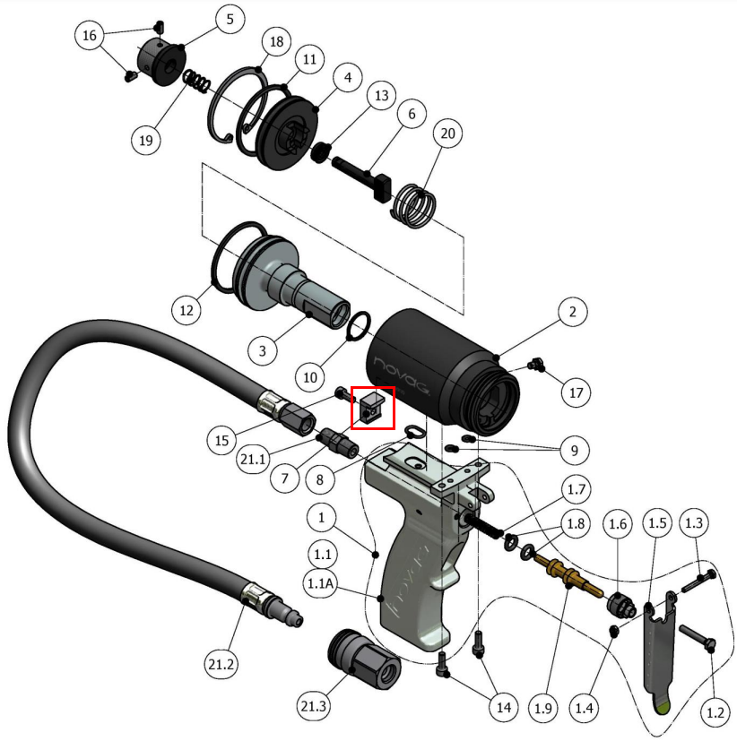 novag air cylinder and grip 7