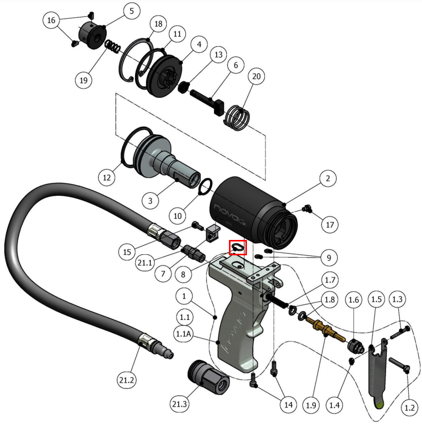 novag air cylinder and grip 8
