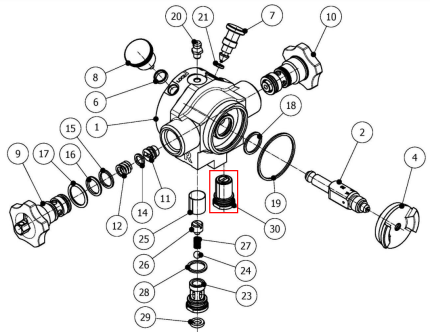 30 “A” Isocyanate Check Valve Cartridge